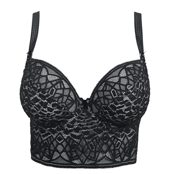 Freya Soiree Lace Longline BH Zwart 