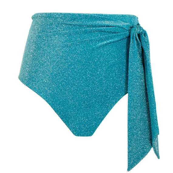 Panache Swim Sparkle Hohe Bikini Hose Sparkle Teal