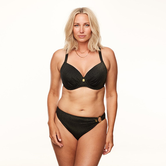 Annadiva Swim Sparkling Black Voorgevormde Balconette Bikinitop Black