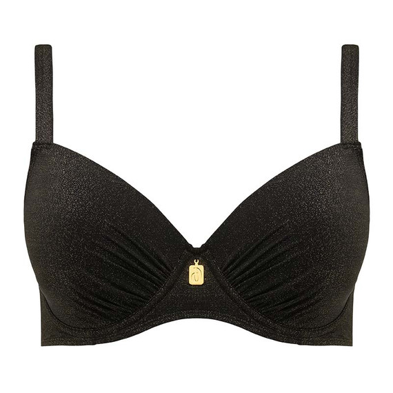 Sparkling Black Voorgevormde Balconette Bikinitop
