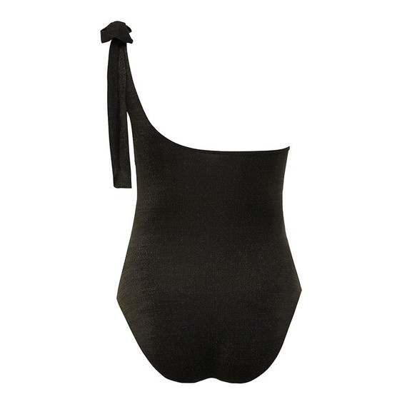 Annadiva Swim Sparkling Black One Shoulder Badpak Black