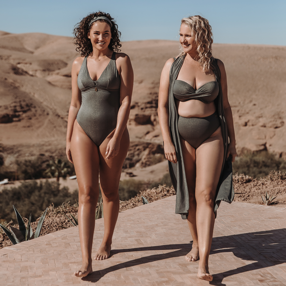 Sparkling Jungle Bandeau Bikinitop