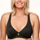 Sparkling Black Plunge Bikinitop