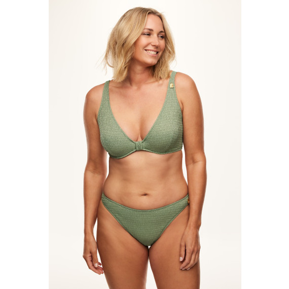 Annadiva Swim Sparkling Smocky Brazilian Bikinibroekje Jade