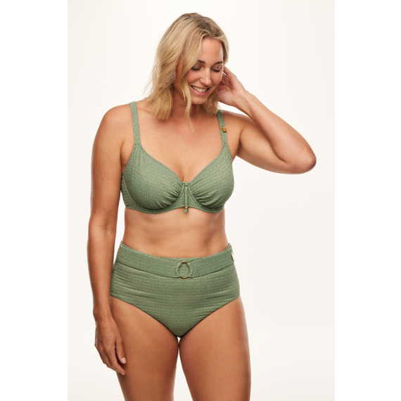 Annadiva Swim Sparkling Smocky Full Cup Bikinitop Jade