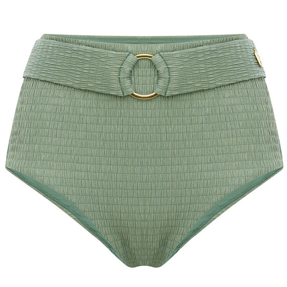 Annadiva Swim Sparkling Smocky High Waist Bikinibroekje Jade