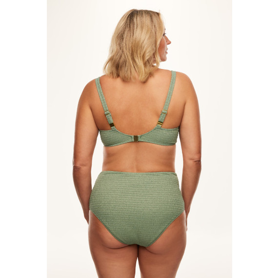 Annadiva Swim Sparkling Smocky High Waist Bikinibroekje Jade