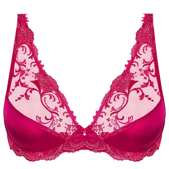 Lise Charmel Splendeur Soie Plunge BH Splendeur Carmin
