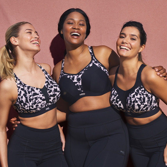 Panache Boundless Voorgevormde Sport BH Zonder Beugels Mono Print