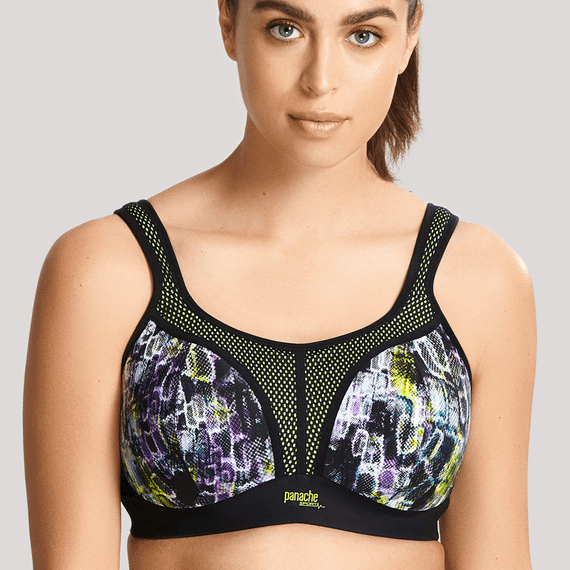Panache Voorgevormde Sport BH Zonder Beugels Neon Reptile