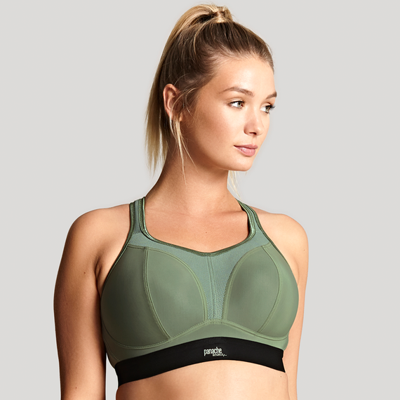 Panache Voorgevormde Sport BH Zonder Beugel Khaki Black