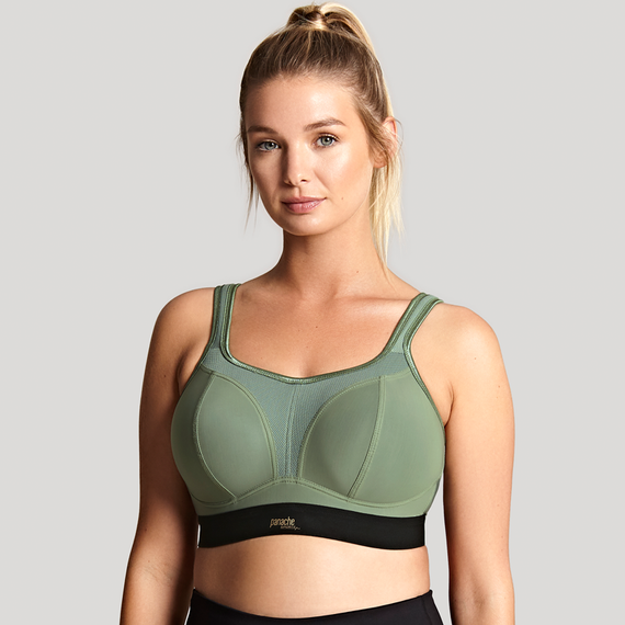 Panache Voorgevormde Sport BH Zonder Beugel Khaki Black