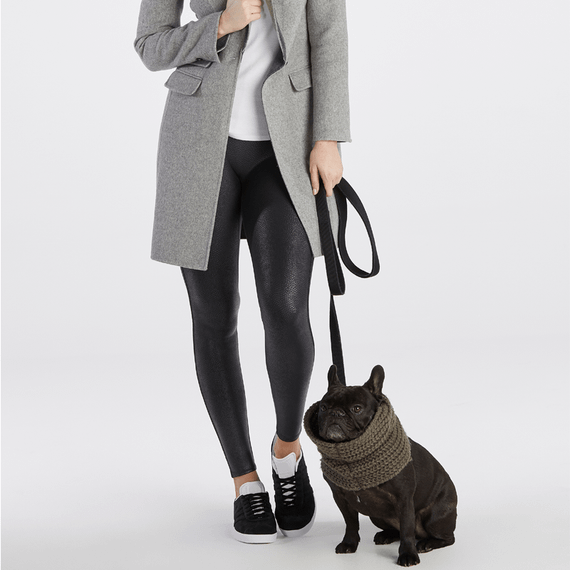 Faux Leather Pebbled Legging
