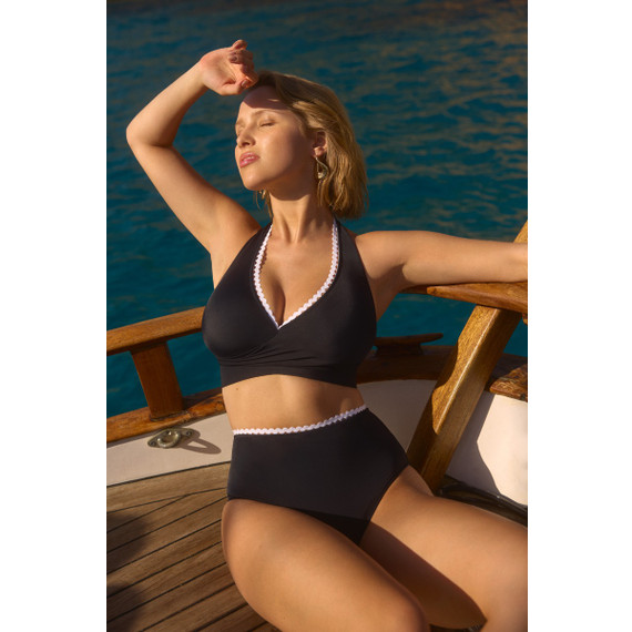 Panache Swim Ric Rac Hoog Bikinibroekje Black