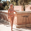 Annadiva Swim Stripe Lurex Bralette Bikinitop Caramel