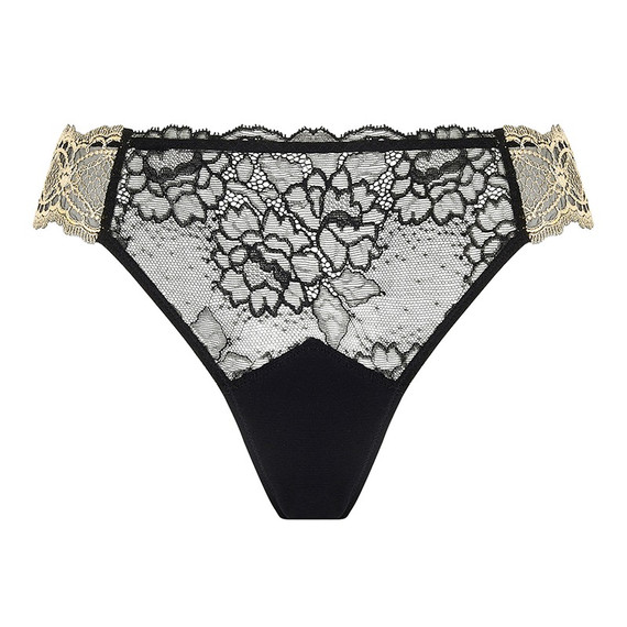 Lise Charmel Sublime En Or Slip Noir Eclat