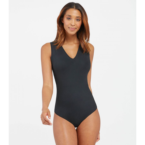 Spanx Suit Yourself V-Neck Bodysuit Classic Black