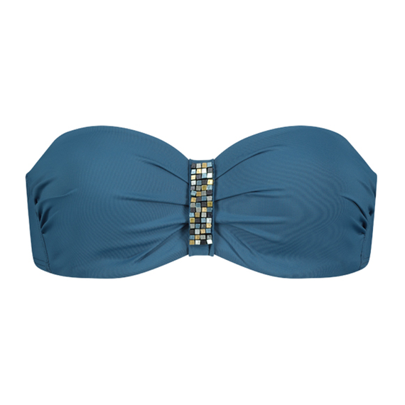 Cyell Badmode Summer Silence Bandeau Bikinitop Blue