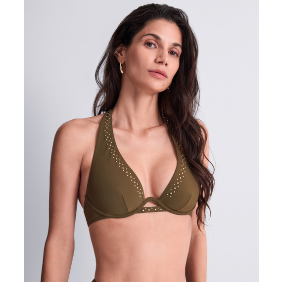 Aubade Badmode Summer Stars Triangle Bikinitop Khaki