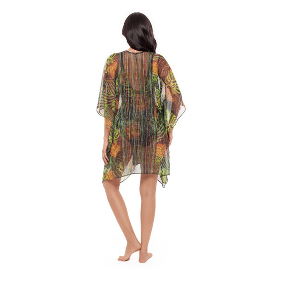 Miraclesuit Sunset Islet Kaftan Black Multi