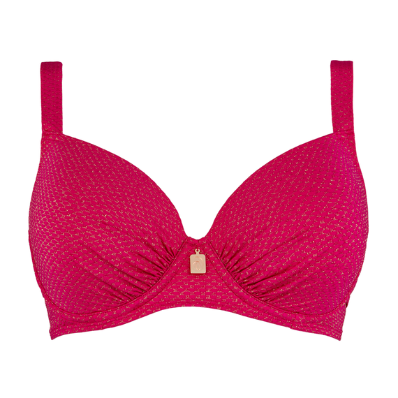 Annadiva Swim Sunset Voorgevormde Balconette Bikinitop Cerise