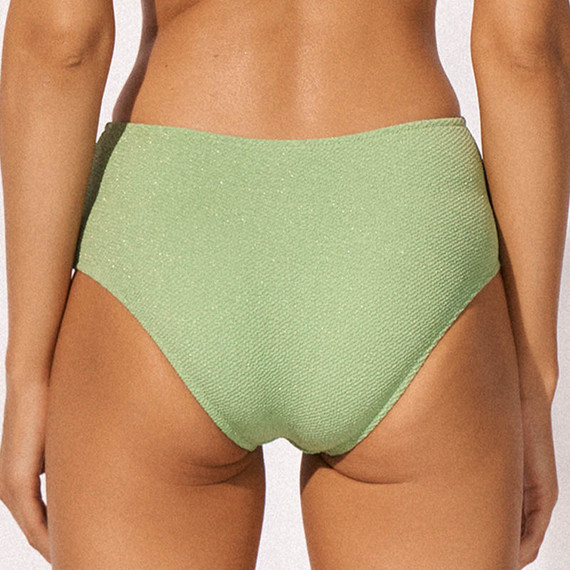 Watercult Swim Sparkle Hoog Bikinibroekje Sage Shimmer