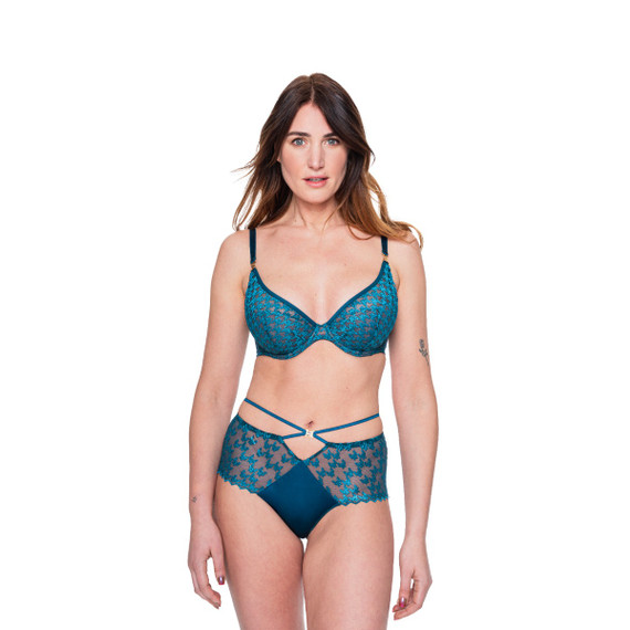 Louisa Bracq Tailor Semi Plunge BH Néon Botanica