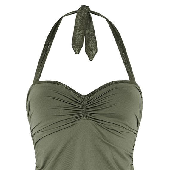 Cyell Luxury Essentials Geplooide Halter Tankinitop Taupe