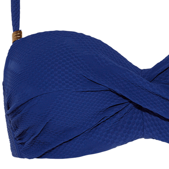 Cyell Texture Bandeau Multiway Bikinitop Blue