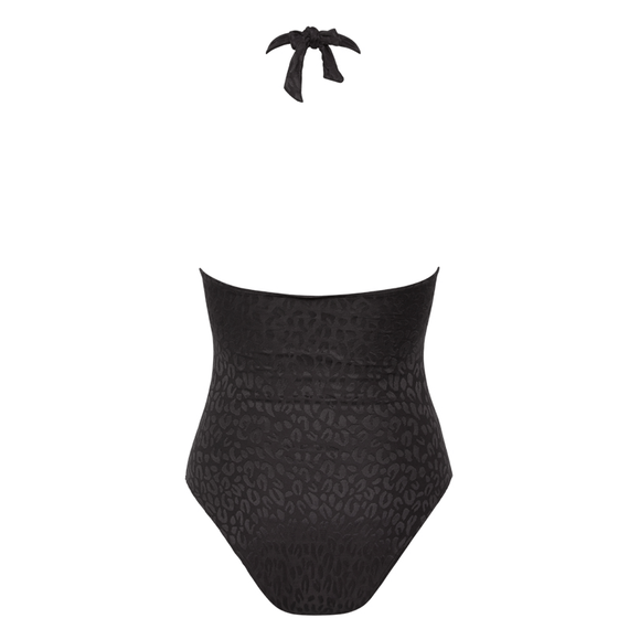 Textured Leo Halter Badpak