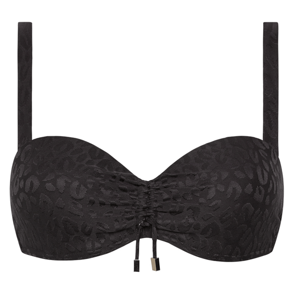 Textured Leo Multiway Bikini Oberteil