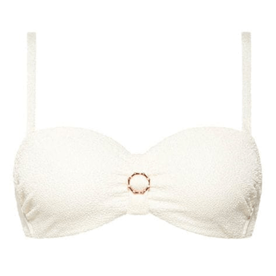 Textured Mist Bandeau Bikini Oberteil