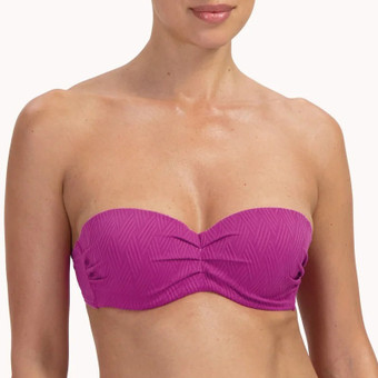Texture Viola Bandeau Bikini Oberteil