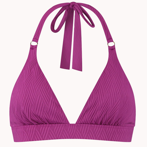 Cyell Texture Viola Triangle Bikini Oberteil