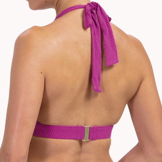 Cyell Texture Viola Triangle Bikini Oberteil