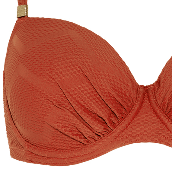 Cyell Texture Voorgevormde Bikinitop Terra