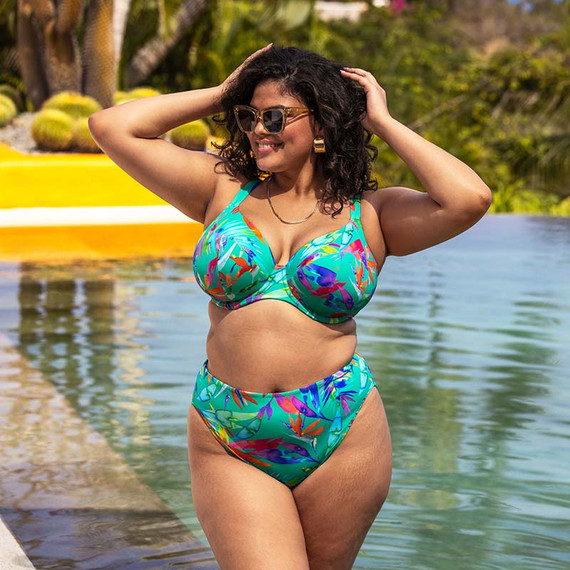 Elomi Badmode Toyama Tides Plunge Bikinitop Jade