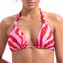 Beachlife Pink Zebra Triangle Bikinitop