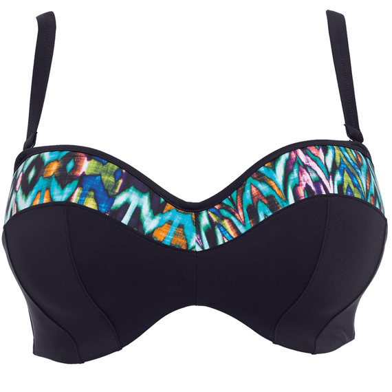 Elomi Swim Tribal Instinct Bandeau Bikinitop Black