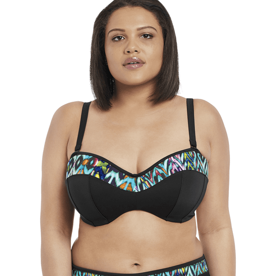 Elomi Swim Tribal Instinct Bandeau Bikinitop Black