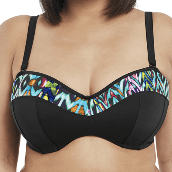 Elomi Swim Tribal Instinct Bandeau Bikinitop Black