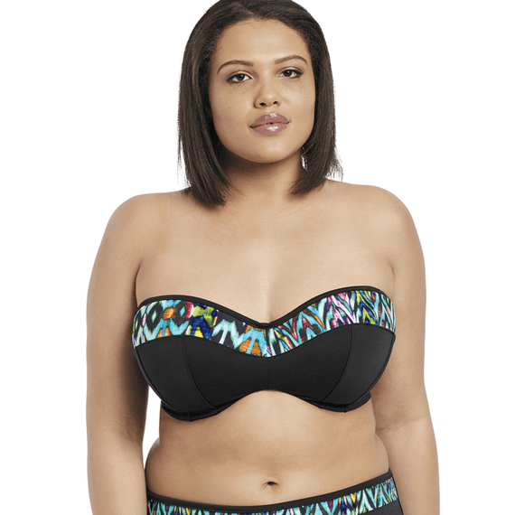 Elomi Swim Tribal Instinct Bandeau Bikinitop Black