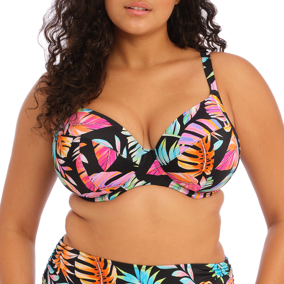 Elomi Swim Tropical Falls Plunge Bikinitop Black