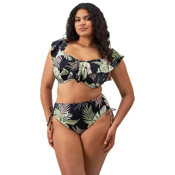 Elomi Badmode Tropical Retreat Hoog Bikinibroekje Black