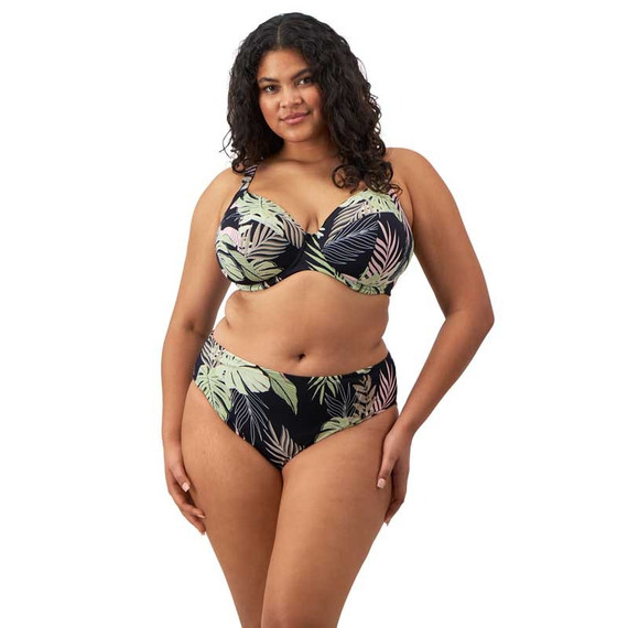 Elomi Badmode Tropical Retreat Plunge Bikinitop Black