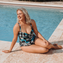 Annadiva Swim Tropics Badeanzug Petrol