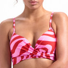 Pink Zebra Twist Bikini Oberteil