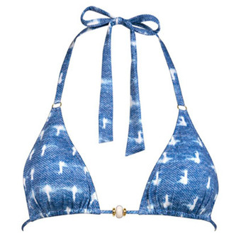 Urban Indigo Triangle Bikini Oberteil
