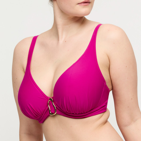 Primadonna Swim Uvita Plunge Bikinitop Deep Magenta