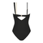Beachlife Vanilla And Black One Shoulder Badeanzug